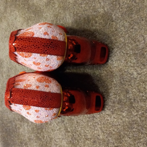 NEW Glitter & Velvet HEART SHAPED HEELS 'You Have My Heart', Size 42 US 11.5 - Picture 8 of 12